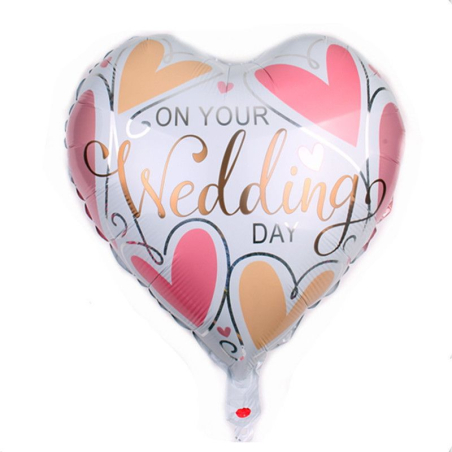 Weisser Herz Hochzeits-Ballon