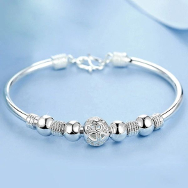 Produktbild: Fine silver-plated bracelet Mia with pearls Fine silver-plated bracelet Mia with pearls
