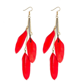Produktbild: Boucles d'oreilles plumes Avita de différentes couleurs Boucles d'oreilles plumes Avita de différentes couleurs
