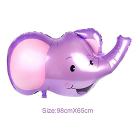 Giant Purple Elephant Head Birthday Balloon