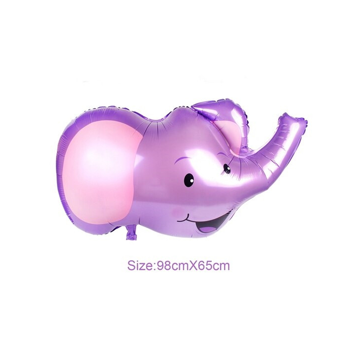 Giant Purple Elephant Head Birthday Balloon