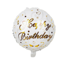 Produktbild: Lot de 2 ballons d'anniversaire avec inscription dorée Happy Birthday Lot de 2 ballons...