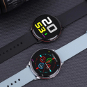 Smart Fitness Tracker in Silver and Black Smart Fitness Tracker in Silver and Black