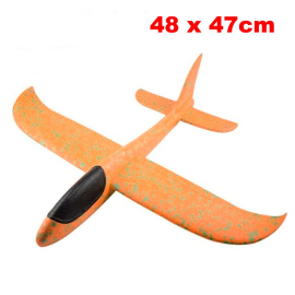 Produktbild: Set de 2 planeurs pour enfants – Avions à lancer orange Grand planeur pour enfants - planeur de lancement en orange