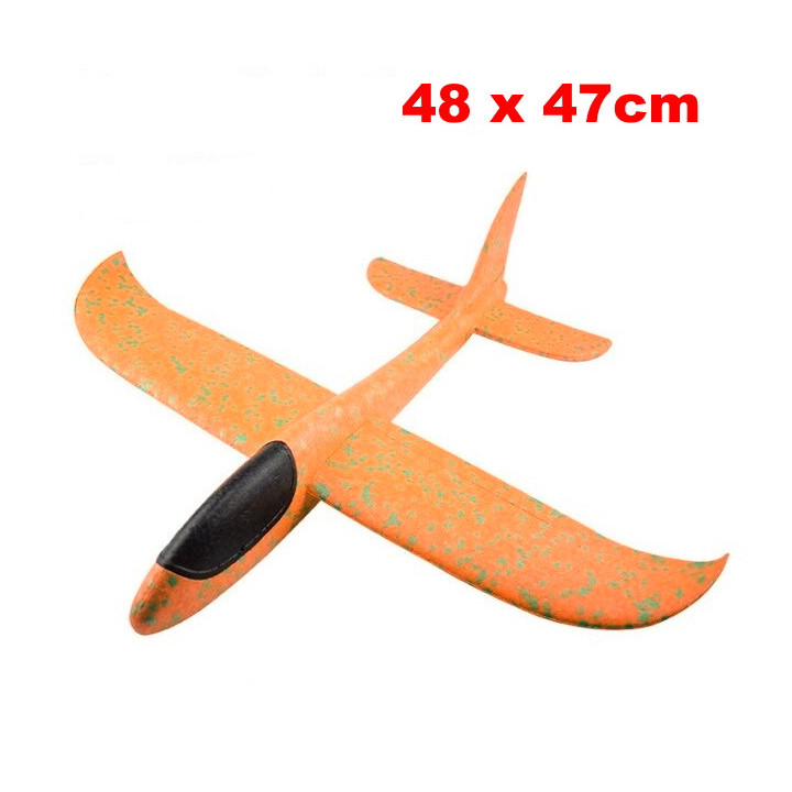 2-piece set with kids' glider planes – orange throw gliders