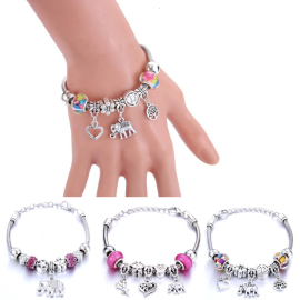 Produktbild: Silver charm bracelet with cute elephant pendant Silver charm bracelet with cute elephant pendant