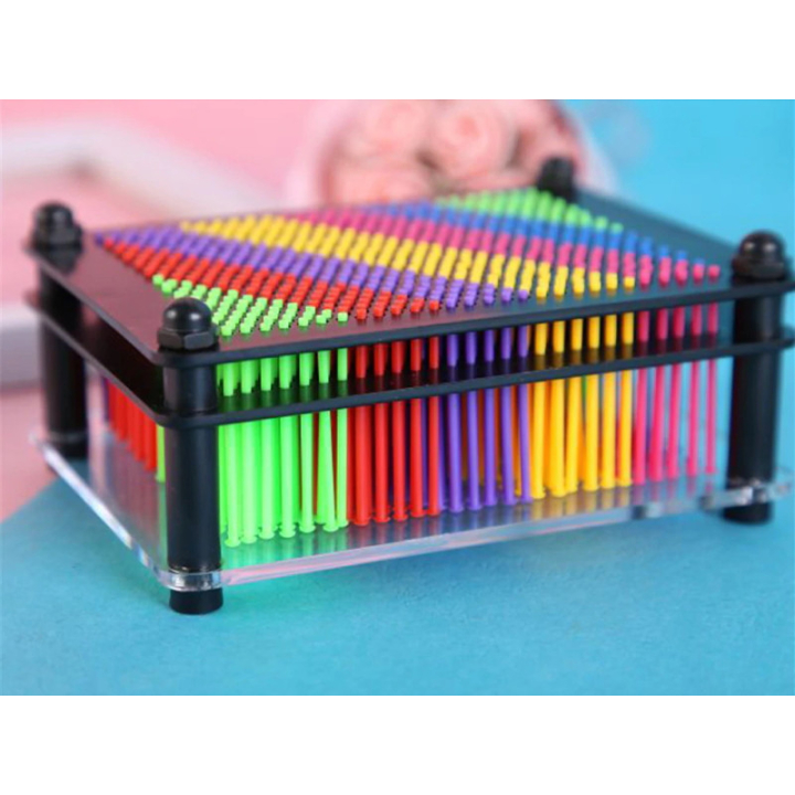 3D Pin Art Nail Board Game Rainbow