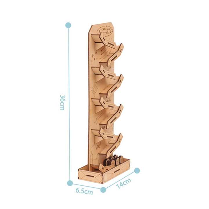 3D Puzzle Murmelbahn / Kugelbahn aus Holz