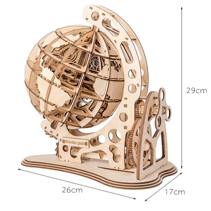 3D Puzzle drehbarer Globus mit 84 Teilen
