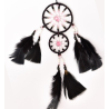 Black dream catcher Toblack with 2 rings and star pattern