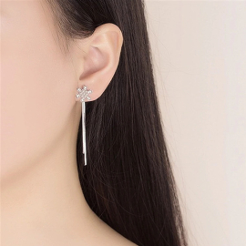Produktbild: Boucles d'oreilles puces argent fin flocon de neige Boucles d'oreilles puces argent fin flocon de neige