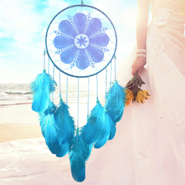 Produktbild: Large light blue dream catcher Azzurro with embroidery pattern Large light blue dream...