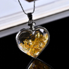 Heart Medallion Cera with Citrine Stones
