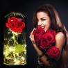 Ewige Rose im Glas mit LED
