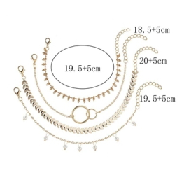 Produktbild: Set of 4 Boho Bracelets Ela with Rings Set of 4 Boho Bracelets Ela