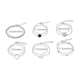 Produktbild: Set of 6 Arina with Boha bracelets and various pendants Set of 6 Arina with Boha bracelets and various pendants