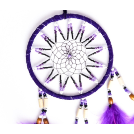 Produktbild: Violetter Traumfänger Violetta mit Sternenmuster Violetter Traumfänger Violetta  - 1