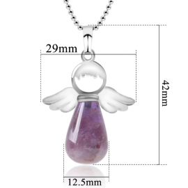 Produktbild: Rosenquarz Schutzengel Anhänger Rosenquarz Schutzengel Anhänger