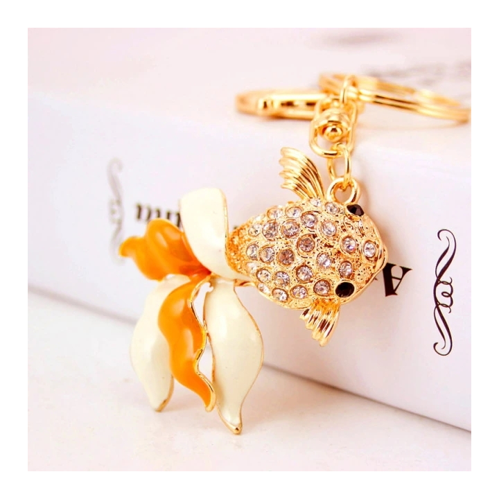 lucky charm goldfish keychain