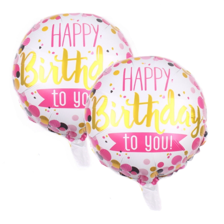 2er Set Geburtstagsballons Happy Birthday to you