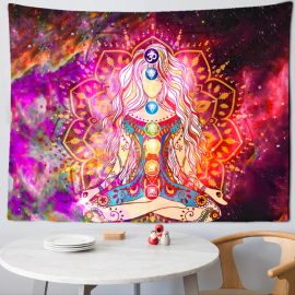 Produktbild: Tissu mural spirituel indien chakra - Tenture murale Tissu mural spirituel indien chakra