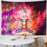 Spirituelles indisches Chakra Wandtuch - Wandbehang