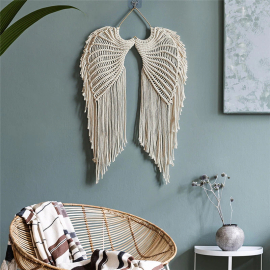 Produktbild: Beautiful macrame angel wings Adora with heart Beautiful macrame angel...