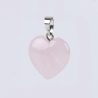 Magnifique pendentif coeur en quartz rose