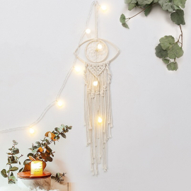 Produktbild: Large beige macrame dream catcher Selina Macrame Dreamcatcher Eye Selina