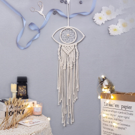 Produktbild: Large beige macrame dream catcher Selina Macrame Dreamcatcher Eye Selina