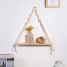 Small fine hand-knotted macrame shelf Nina