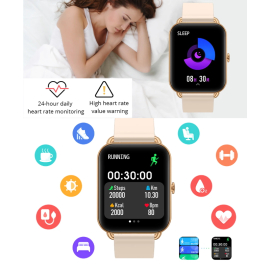 Produktbild: Unisex Fitness Tracker mit verschiedenen Zifferblättern Goldiger Damen Fitness Tracker mit verschiedenen Zifferblättern