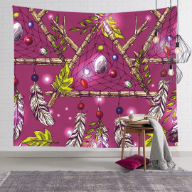 Produktbild: Tapisserie Traufänger Mandala Rouge - Tapisserie Tissu mural Traufänger mandala rouge