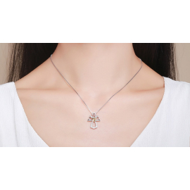 Produktbild: Beautiful guardian angel pendant with zirconia gemstones Beautiful guardian angel...