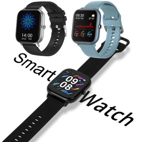 Smart Activity Tracker in Blau und Schwarz