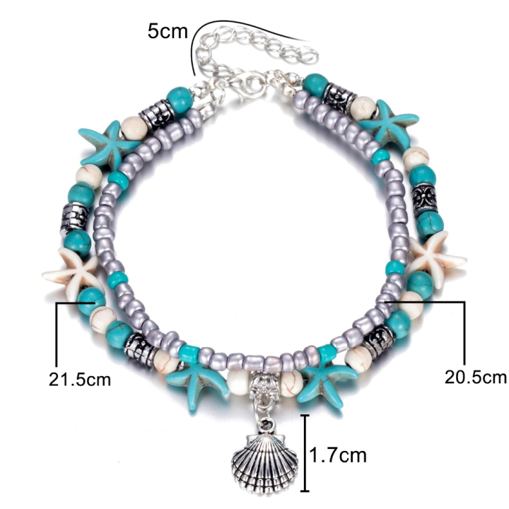 Cavigliera Boho 2in1 Lidina con stelle