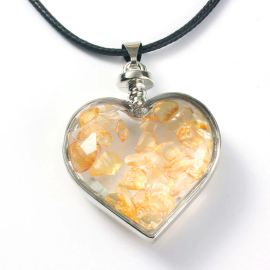 Produktbild: Heart Medallion Cera with Citrine Stones Heart Medallion Cera with...
