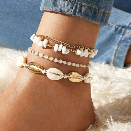 Produktbild: 4er Set mit Boho Beach Fussketten 4er Set mit Boho Beach Fussketten