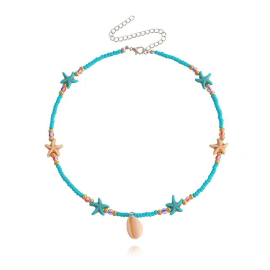 Produktbild: Colliers de plage avec coquillages et étoiles Colliers de plage avec coquillages et étoiles