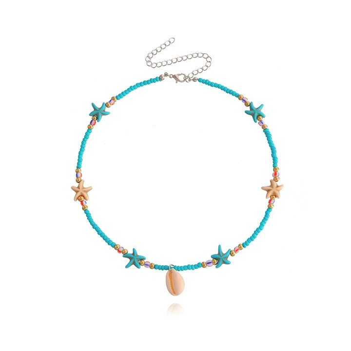 Beach necklaces with shell and stars