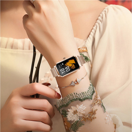 Goldener dünner Damen Fitness Tracker