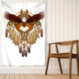 Produktbild: Tissu mural attrape-rêves totem spirituel avec aigle Tissu mural attrape-rêves totem spirituel avec aigle