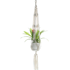 Produktbild: Filet de suspension en macramé beige noué main Samira Filet de suspension en macramé beige noué main Samira