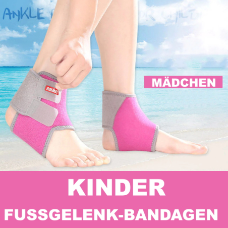 2er Set mit Mädchen Fussgelenk-Bandagen mit Klettverschluss