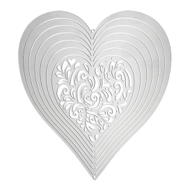Produktbild: Bellissima girandola a vento a forma di cuore in argento Bellissima girandola a vento con cuore in argento