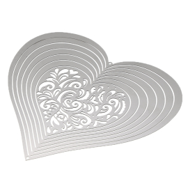 Produktbild: Bellissima girandola a vento a forma di cuore in argento Bellissima girandola a vento con cuore in argento