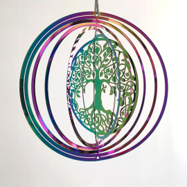 Produktbild: Rainbow-colored wind spinner tree of life Rainbow-colored wind spinner tree of life