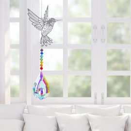 Produktbild: Suncatcher Ra with hummingbird motif and a crystal Suncatcher Ra with hummingbird motif and a crystal
