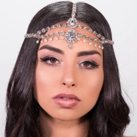 Produktbild: Coiffe de mariée Andora avec deux pendentifs en cristal Coiffe de mariée Andora avec deux pendentifs en cristal