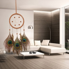 Produktbild: Brown Dreamcatcher Marrone with Peacock Feathers Brown Dreamcatcher Marrone with Peacock Feathers - 1